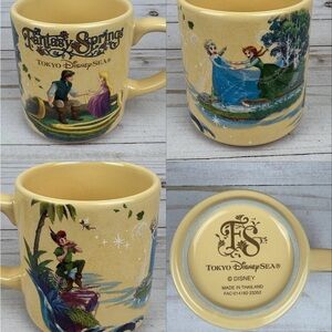 NEW Tokyo Disney Resort Fantasy Springs Souvenir Mug FROZEN, TANGLED, PETER PAN